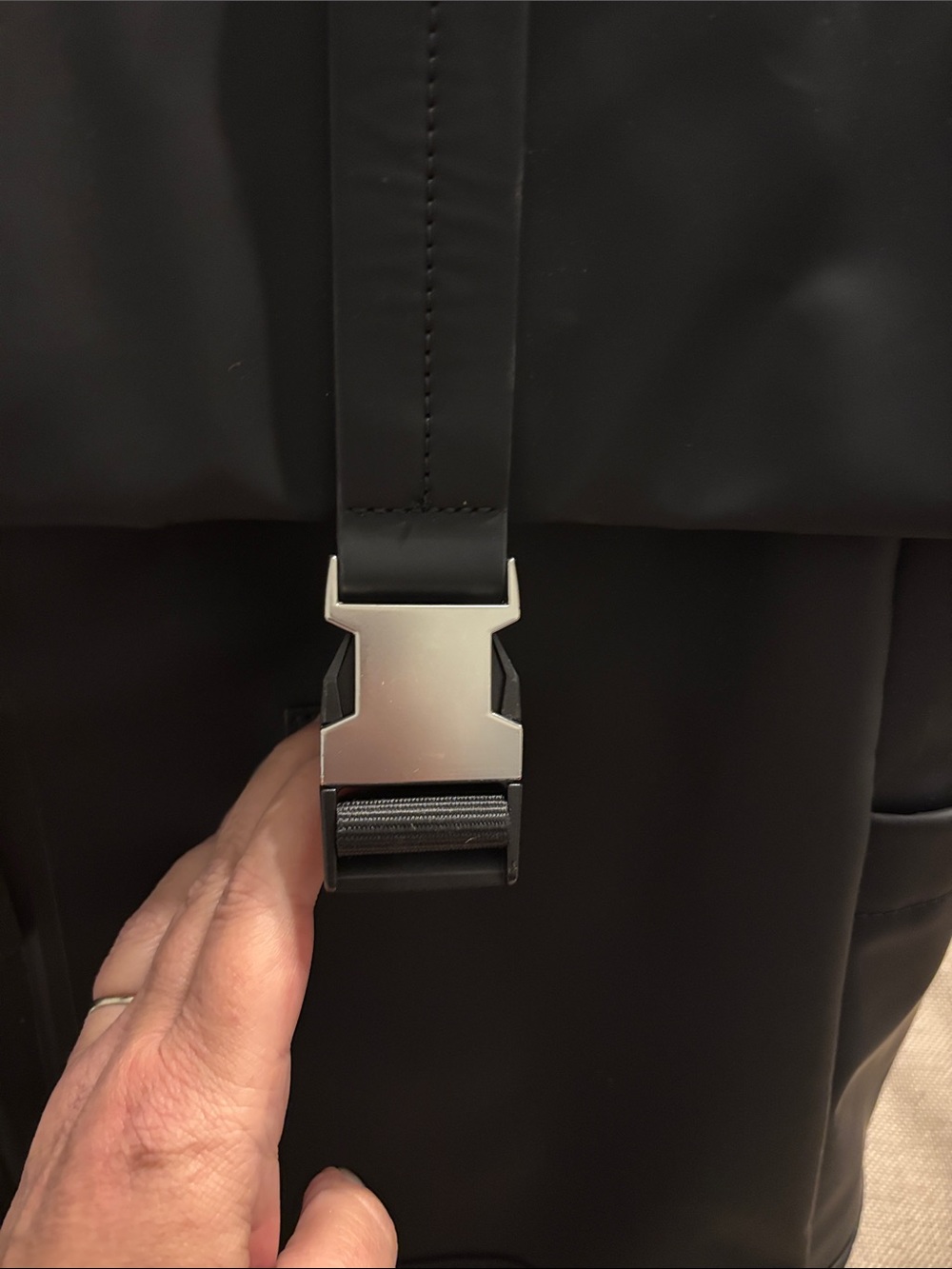 Zara Rubberized Flap Backpack - Picture 4 of 11